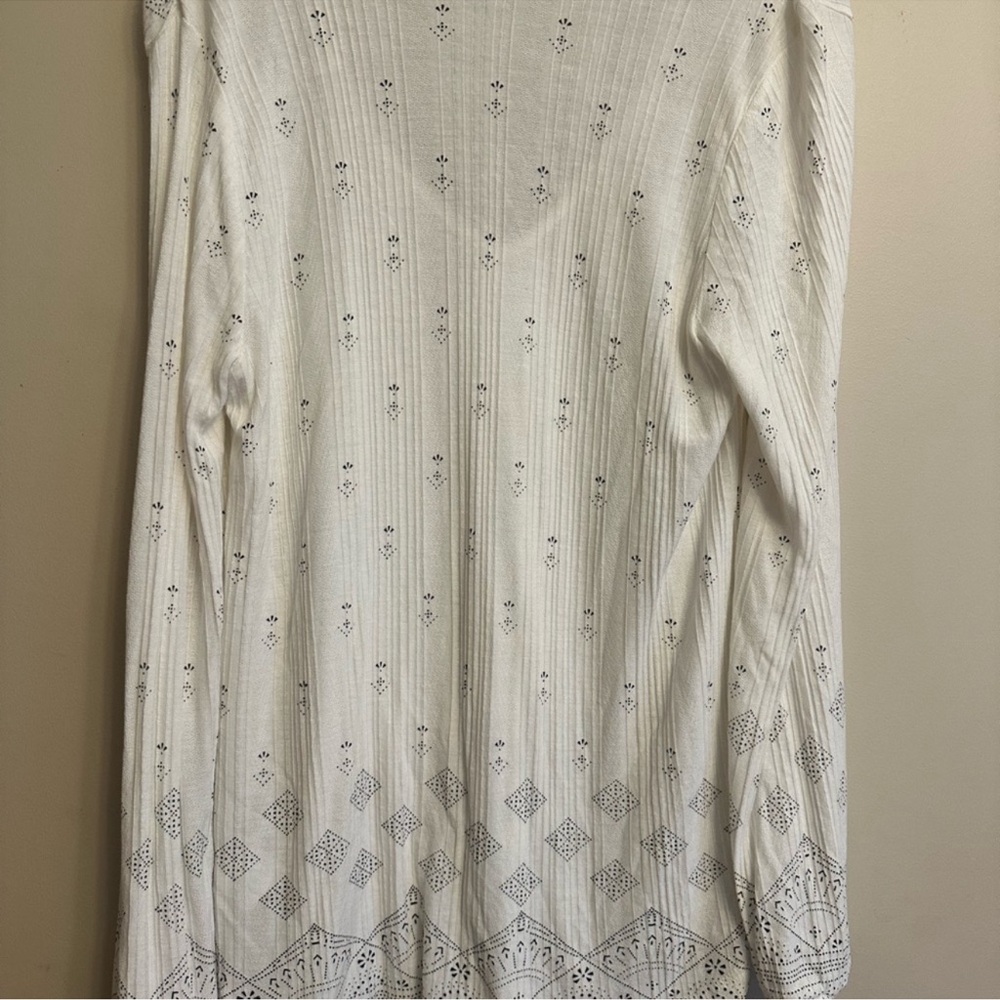 Lucky Brand Boho Embroidered Peasant Tunic Top – Size Large - Picture 4 of 5